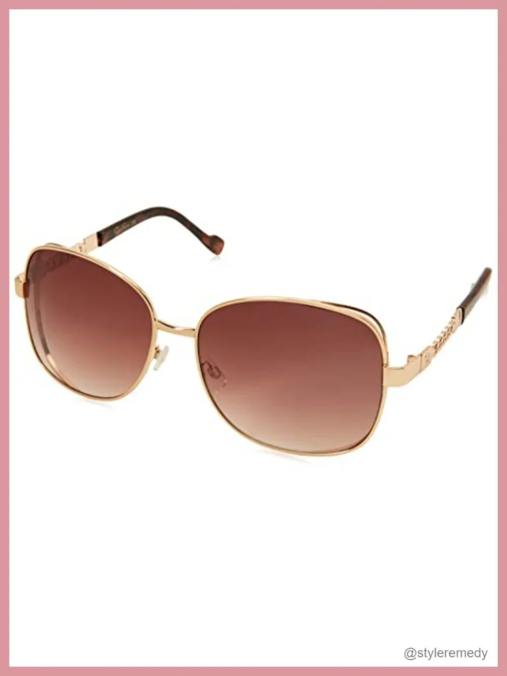 Oversized Metal Square Sunglasses UV400 Protection Women's Designer Gift